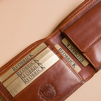Redbrick Cognac Bifold Lederbrieftasche
