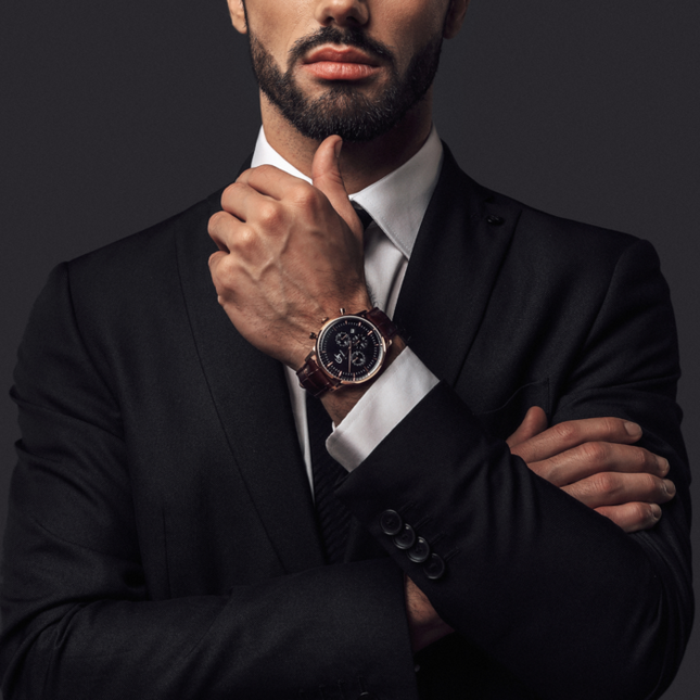 Chronograph mit Lederarmband