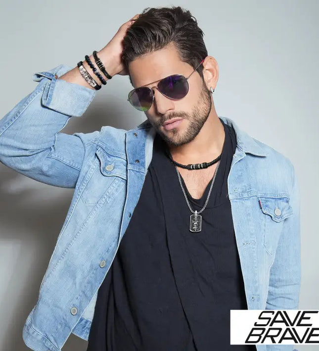 Lederkette mit Beads-Anhänger