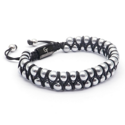 Herren-HÄMATIT-Doppelperlenarmband