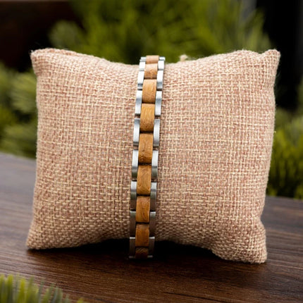 Herrenarmband aus Holz -  Silberne Ulme