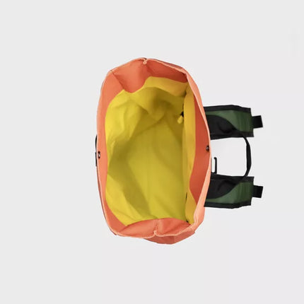 Rolltop-Rucksack – Khaki und Orange