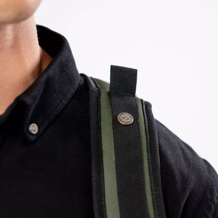 Rolltop-Rucksack – Khaki und Orange