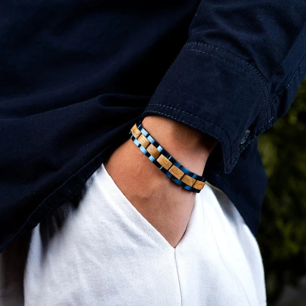 Armband aus Holz - Blaue Kiefer