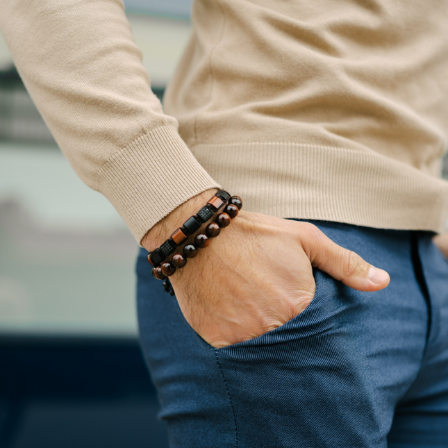 Perlenarmband aus rotem Tigerauge
