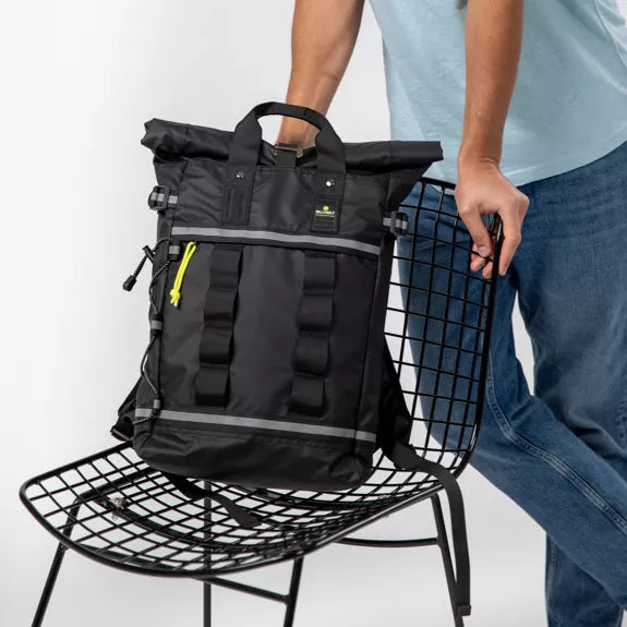 Rolltop-Rucksack – Schwarz
