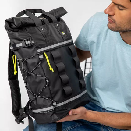 Rolltop-Rucksack – Schwarz