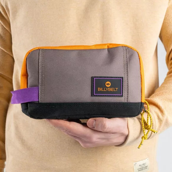 Kulturbeutel Orange taupe