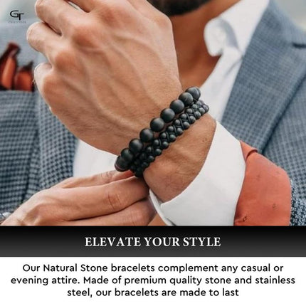 Black Onyx Perlen -Armband