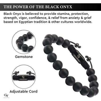 Black Onyx Perlen -Armband