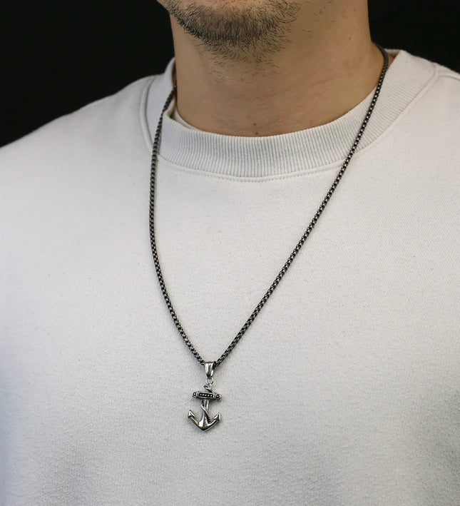Halskette mit Anker-Anhänger