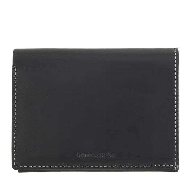 Nuvola Pelle Herren Lederbrieftasche Vertikal Schwarz