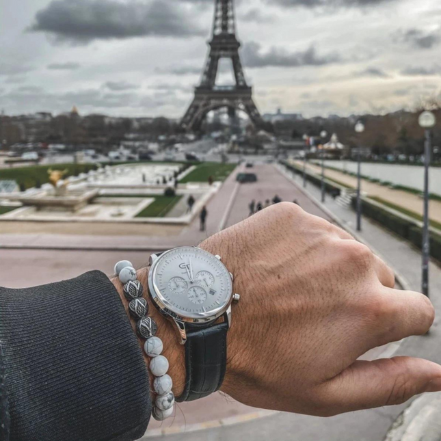 Chronograph mit Lederarmband