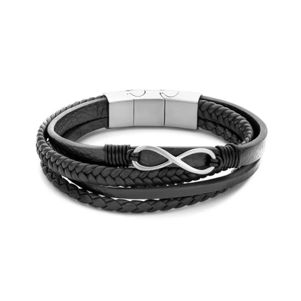 Mehrreihiges Infinity Lederarmband