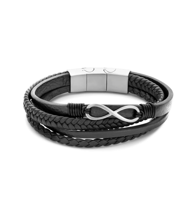 Mehrreihiges Infinity Lederarmband