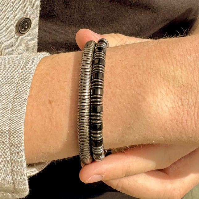 Stahlscheibe Perlen Armband