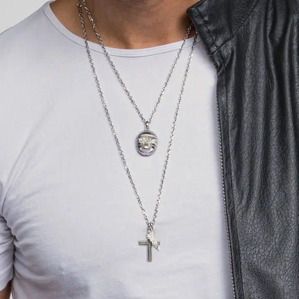 Halskette Kreuz & Flügel