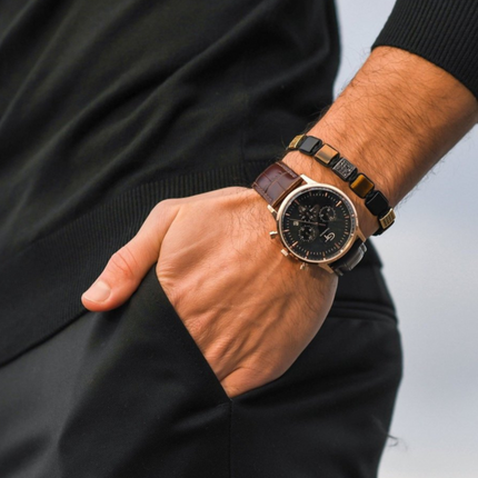 Chronograph mit Lederarmband