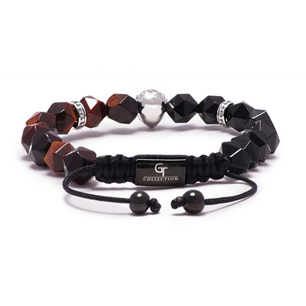 Onyx -Armband mit Löwenkopf