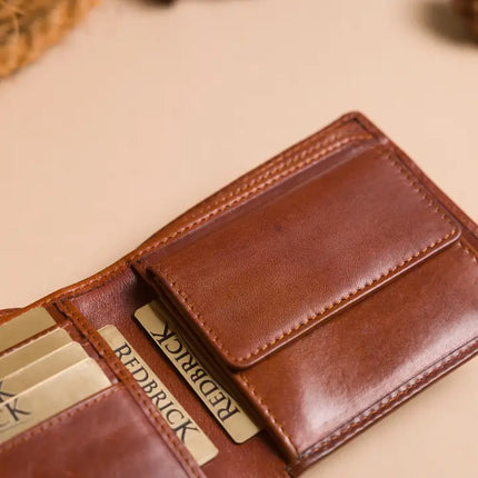 Redbrick Cognac Bifold Lederbrieftasche