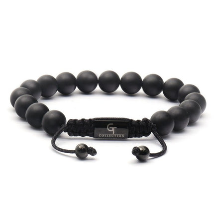 Black Onyx Perlen -Armband