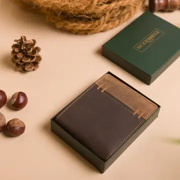 Woodbridge Herren Bifold Braun & Cognac Hochkapazitäts-Lederbrieftasche