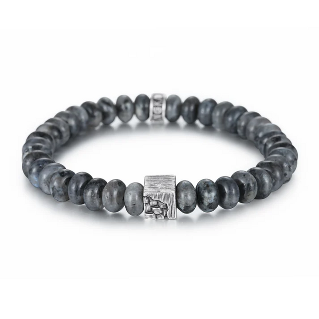 Armband mit Labradorit in Abakusform