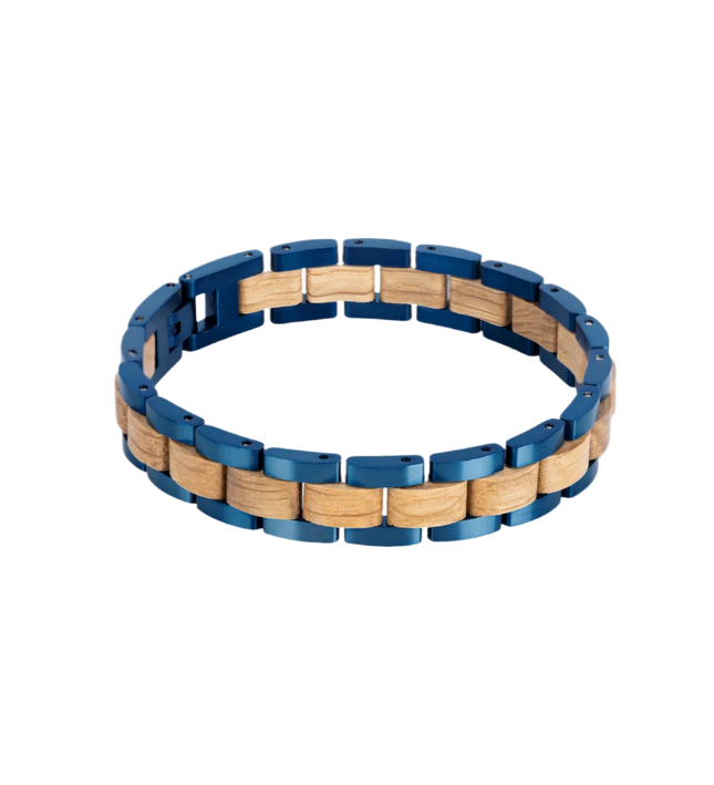 Blaue Kiefer aus hochwertigem Koa-Holz & Edelstahl