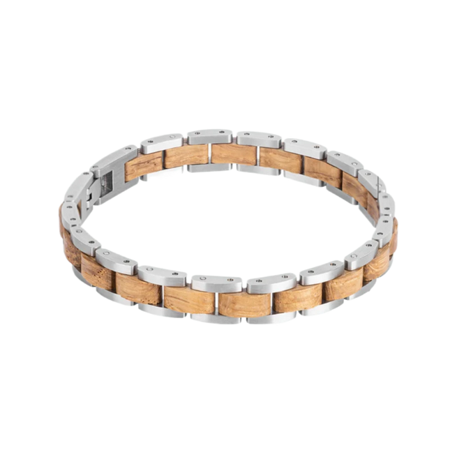 Herrenarmband aus Holz -  Silberne Ulme