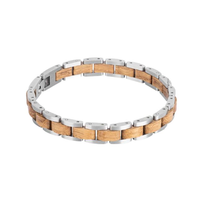 Herrenarmband aus Holz -  Silberne Ulme