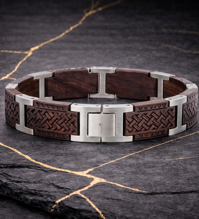 Platane aus edlem Koa-Holz & Edelstahl