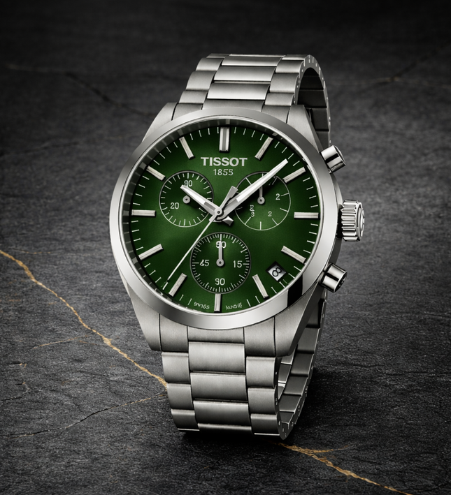 TISSOT PR 100 Chronograph Green Dial Edition