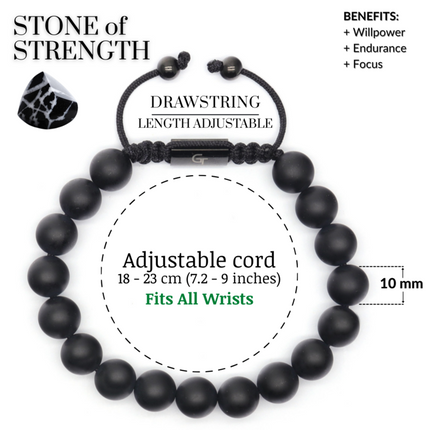 Black Onyx Perlen -Armband