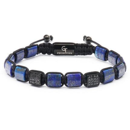 Flaches LAPIS LAZULI-Perlenarmband