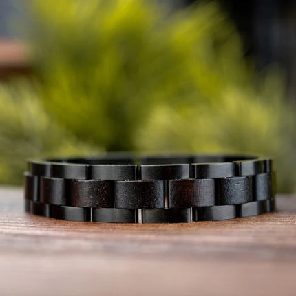 Herrenarmband aus Holz - Schwarze Kiefer
