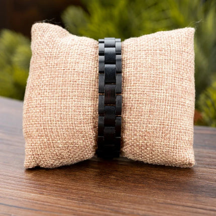 Herrenarmband aus Holz - Schwarze Kiefer