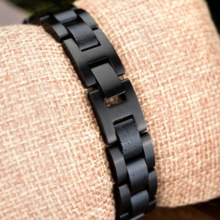 Herrenarmband aus Holz - Schwarze Kiefer
