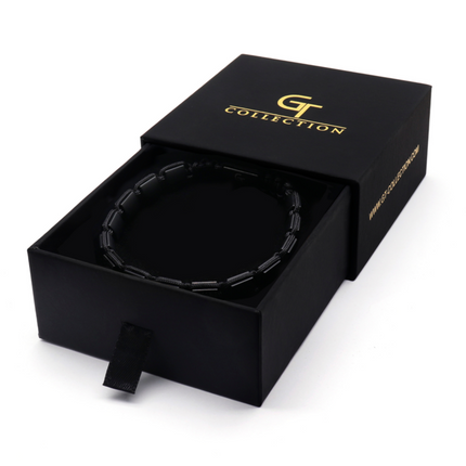 Schwarzes Onyx-Perlenarmband