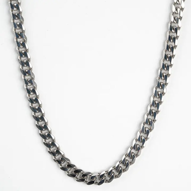 Klassische kubanische Silberkette — 7 mm