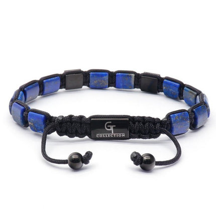 Flaches LAPIS LAZULI-Perlenarmband