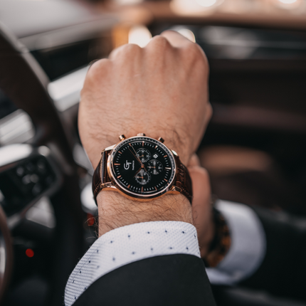 Chronograph mit Lederarmband