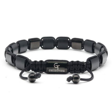 Schwarzes Onyx-Perlenarmband