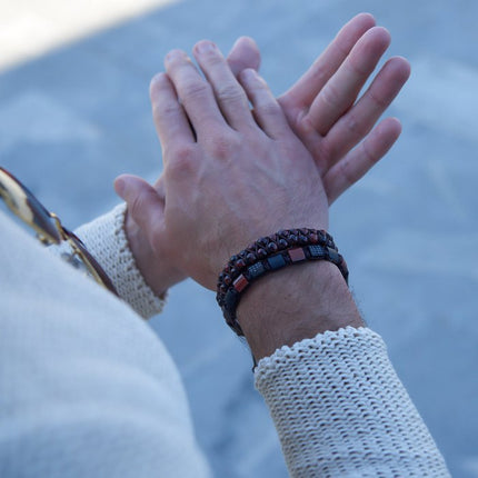 TIGERAUGE Doppelperlenarmband