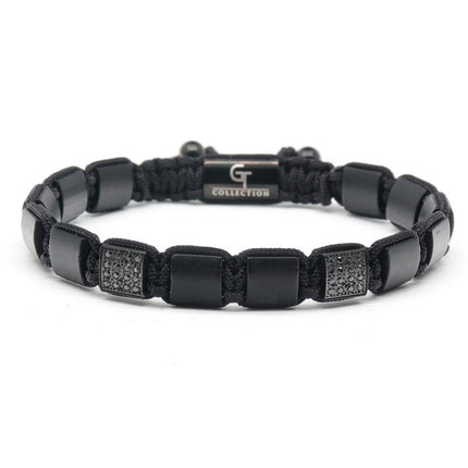Schwarzes Onyx-Perlenarmband